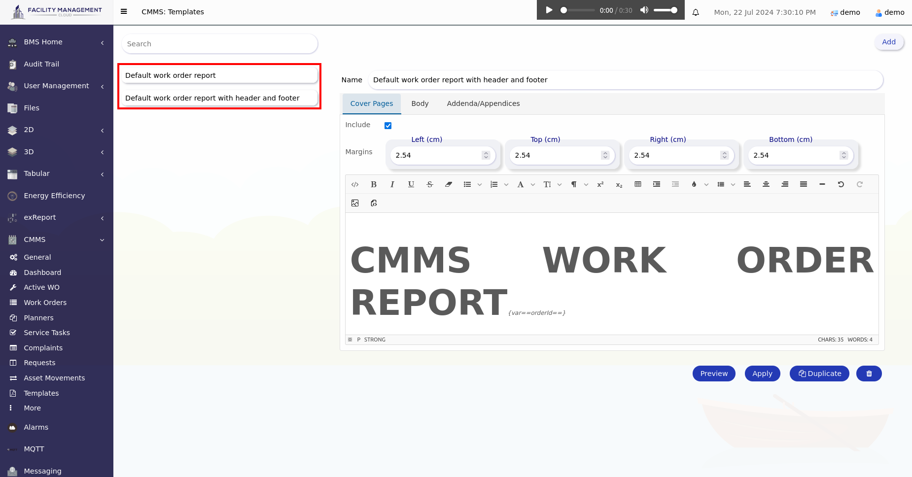 Choose build-in templates