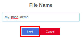 Enter file name