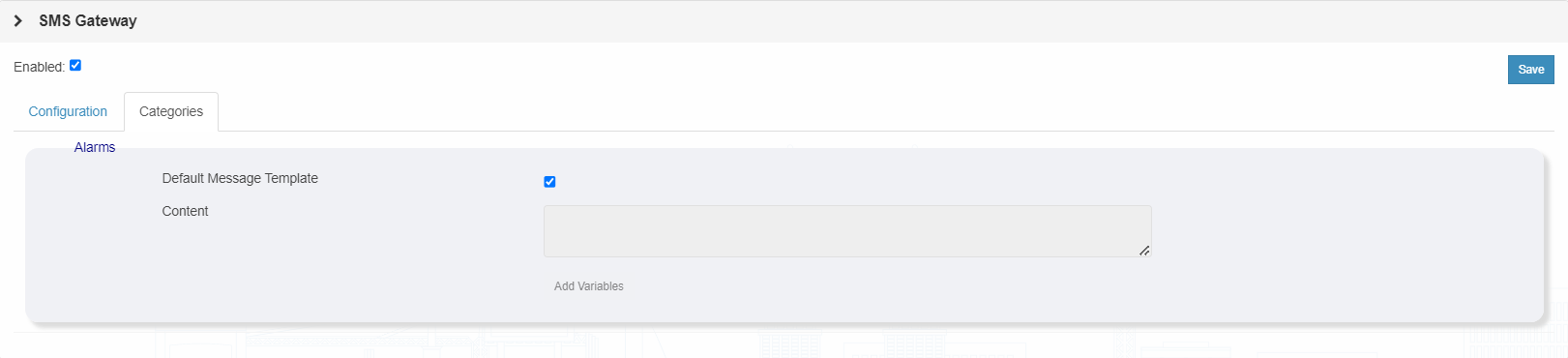 Messaging SMS Gateway Categories