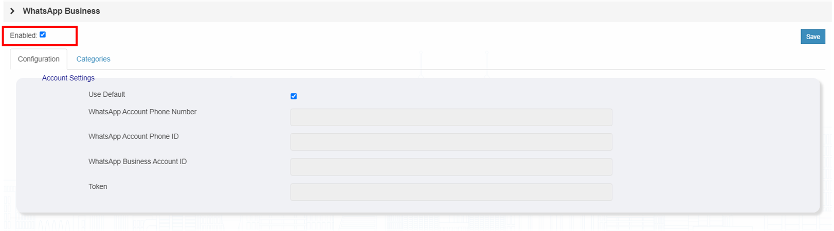 Messaging WhatsApp Enable