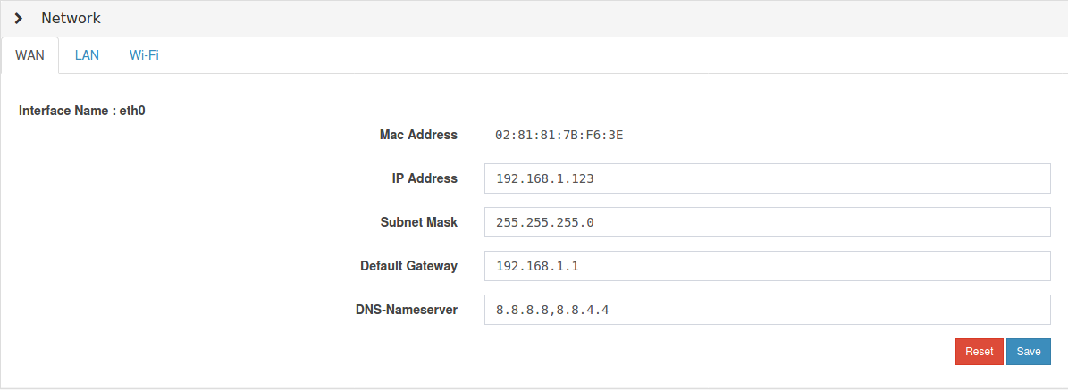 WAN Configuration