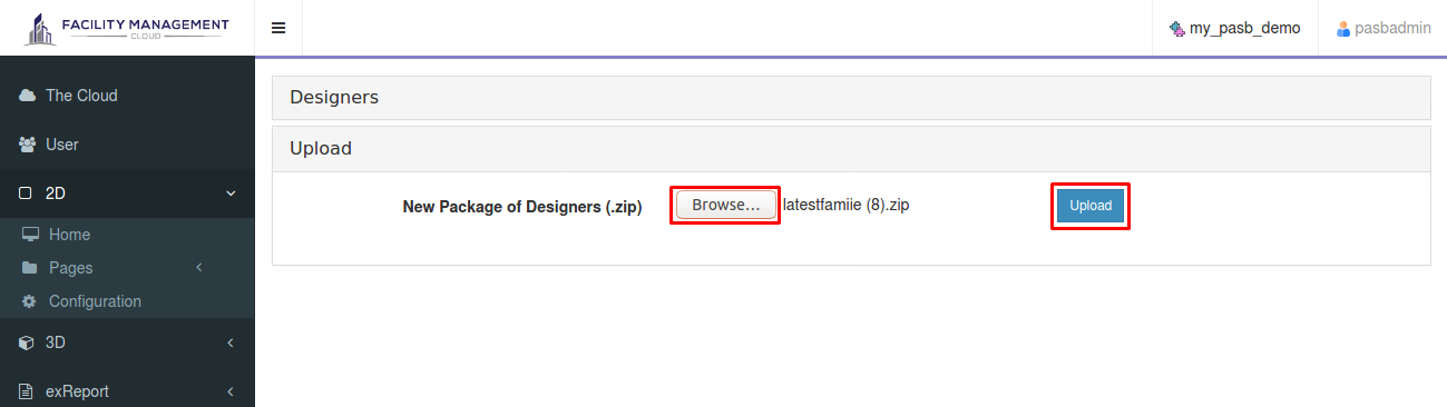 upload page