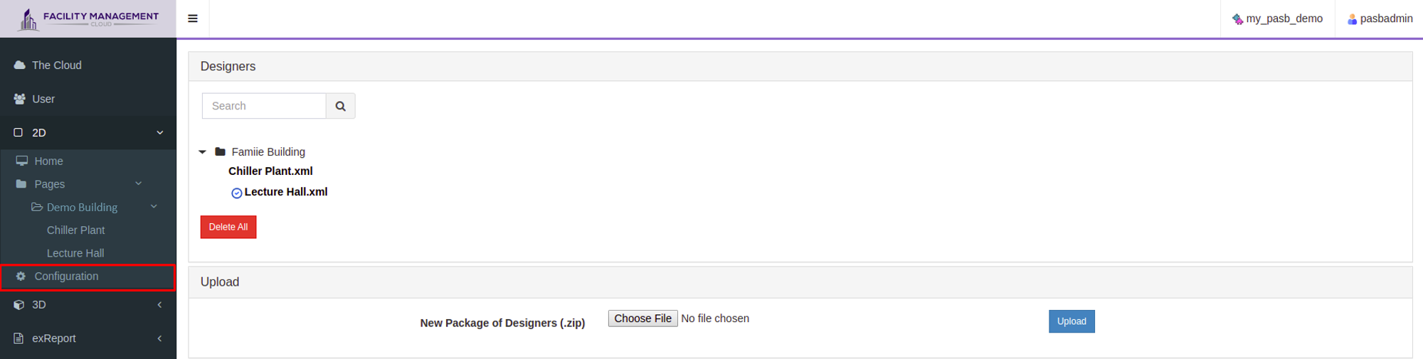 Chiller Control Page Configuration