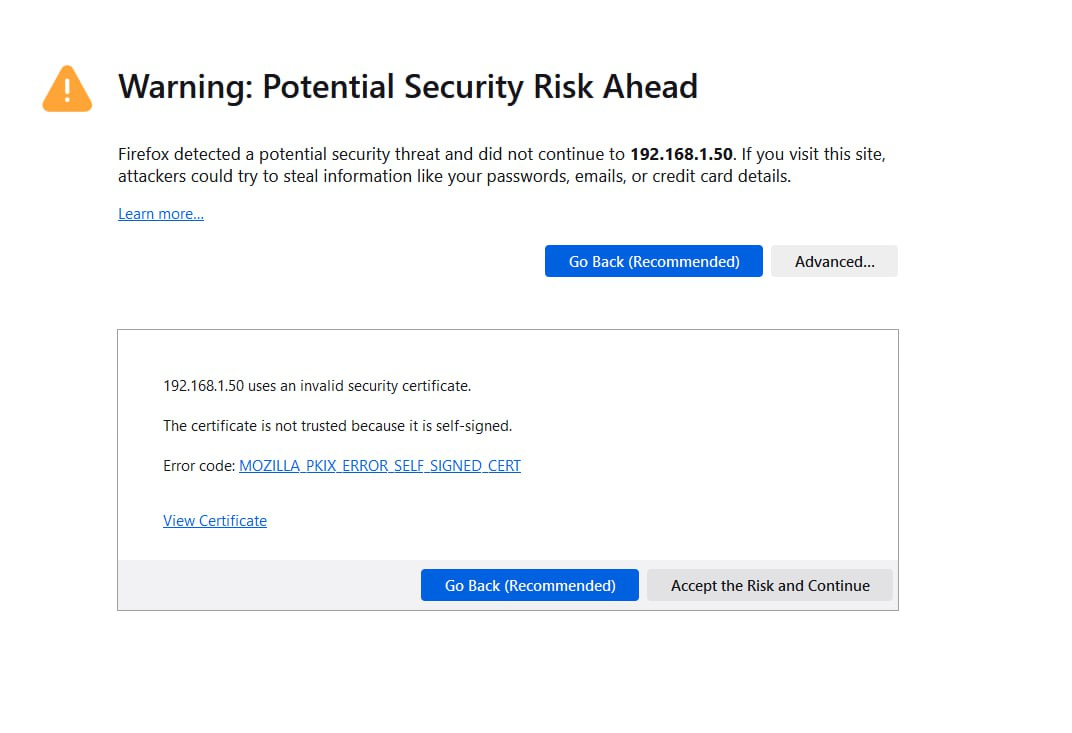SSL Certificate Error