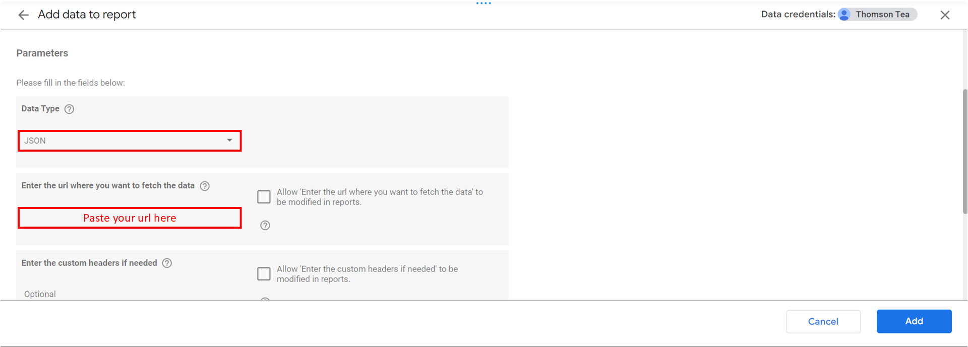 Add Data in Looker Studio