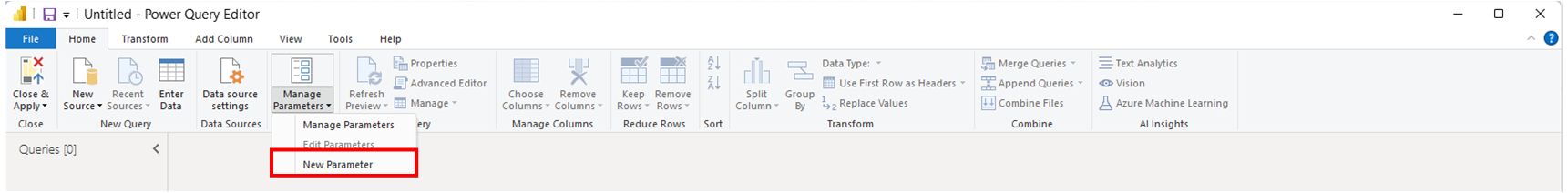 New Parameter in Power BI