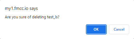 Deleting Confirmation